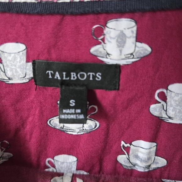 Talbots Coffee Cup Button Down Shirt - Picture 4 of 7